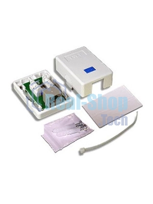 Розетка TWT (TWT-SM1-45-WH) настенная 1 порт RJ-45 категории 5е. UTP. белая