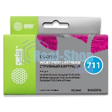 Картридж струйный Cactus CS-CZ131 №711 пурпурный (26 мл) для HP DesignJet T120/T520