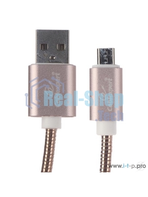 Кабель USB2.0 Cablexpert CC-G-mUSB02Cu-1M, AM/microB, серия Gold, длина 1м, золото, блистер