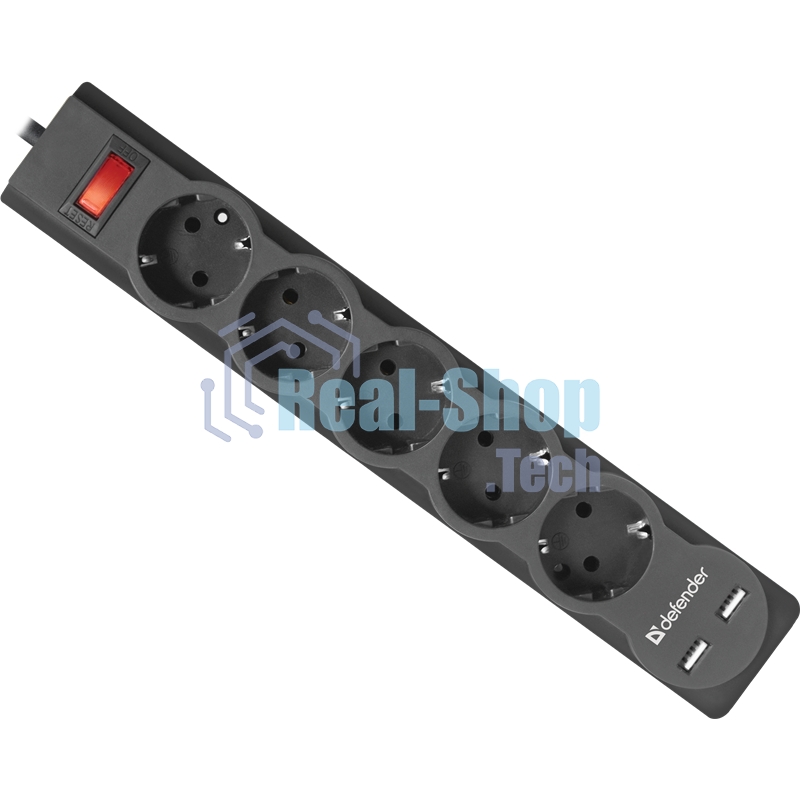 Сетевой фильтр Defender 1.8M DFS 751 5OUTL.