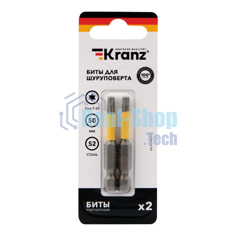 Бита для шуруповерта Kranz Torx T20х50 мм (2 шт./уп.)