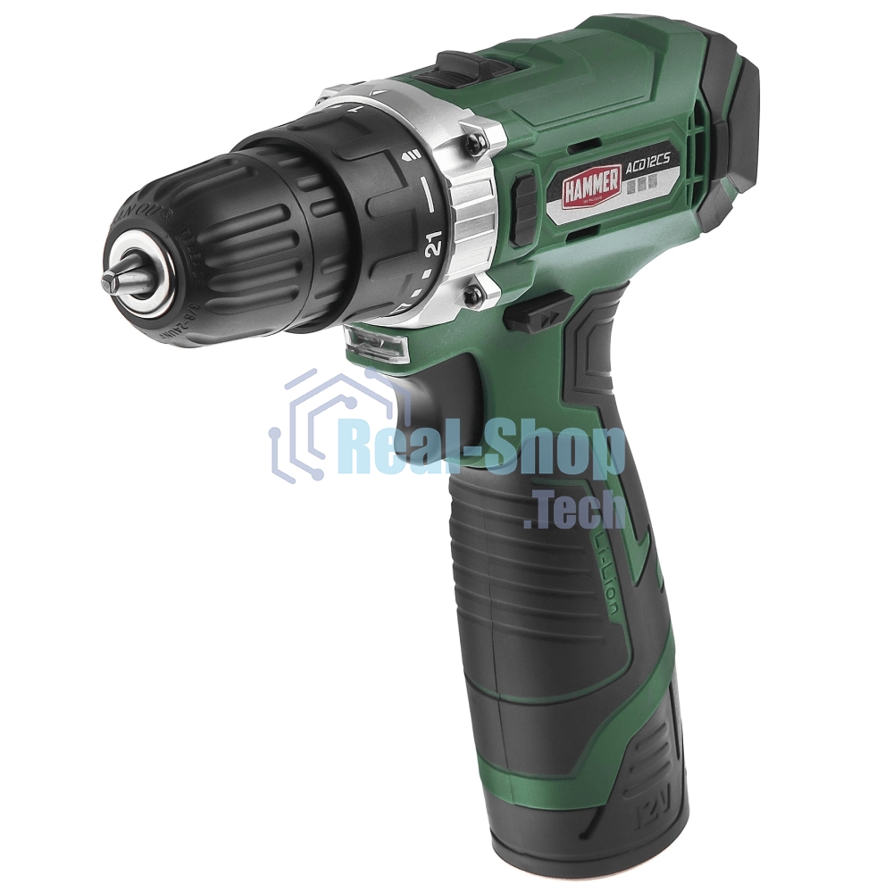 Дрель-шуруповерт аккумуляторная Haммer ACD12CS, Аккумуляторная, 12В