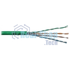 Кабель NEOMAX NM710021 U/UTP cat.5e 4x2x0.52, 24 AWG, Медь, внутренний, PVCLS нг(А)-LSLTx, 305м, зеленый