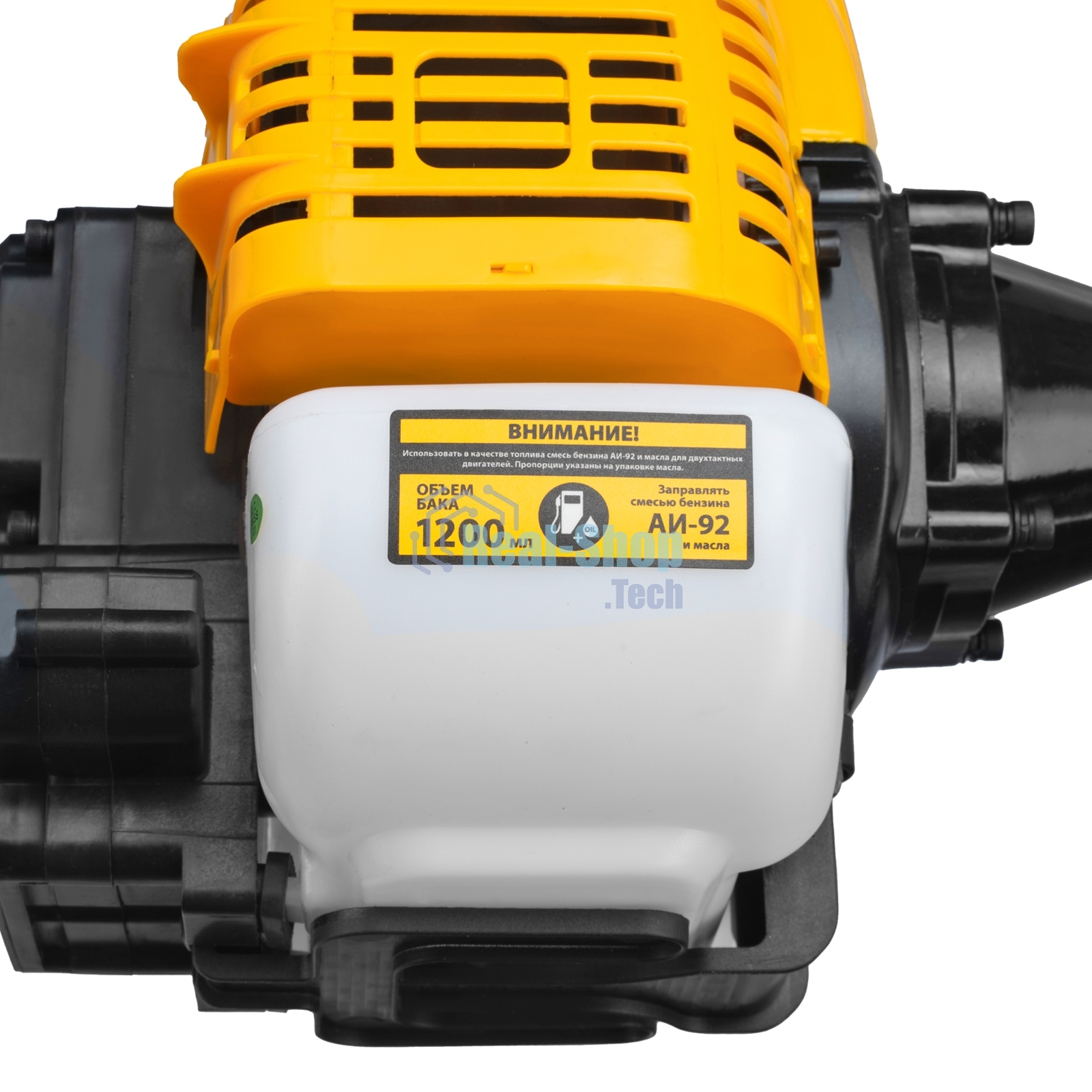 Триммер бензиновый Denzel DT-43E, 43 см3, неразъемная штанга, электростартер, состоит из 2 частей