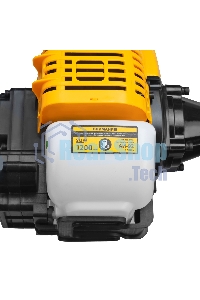 Триммер бензиновый Denzel DT-43E, 43 см3, неразъемная штанга, электростартер, состоит из 2 частей