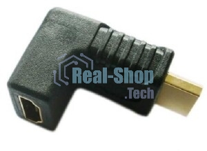 Удлинитель HDMI папа-мама угловой влево
