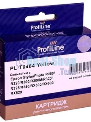 Картридж струйный ProfiLine PL-T0484 для принтеров Epson StylusPhoto R200/R220/R300/R300M/R320/R325/R340/RX500/RX600/RX620 Yellow водн