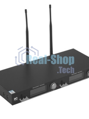 Радиосистема ITC T-521US UHF двухканальная радиосистема с двумя головными микрофонами, LCD дисплей, частотный диапазон 470-510 MHz.