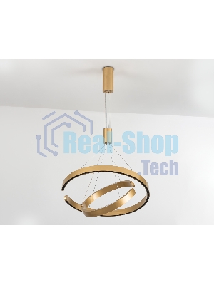 Подвесной светодиодный светильник Ambrella light FL5885/2 GD золото 45W 3000K/4200K/6400K D600/400*1200 (без ПДУ)