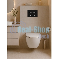 Инсталляция с унитазом комплект BAU IDEAL 6 в 1: унитаз подвесной безободковый торнадо Bau Hotel 53х36, быстросъемное сиденье микролифт, кнопка смыва BAU Round, черная матовая