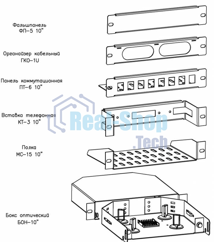 Шкаф телеком. ЦМО настенный 10