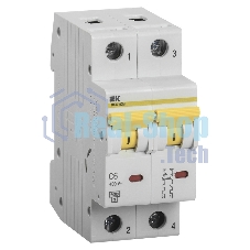 Выключатель автоматический модульный 2п C 6А 6кА ВА47-60M IEK MVA31-2-006-C