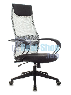 Кресло Бюрократ CH-607 TW-02 светло-серый, сетка, подголовник