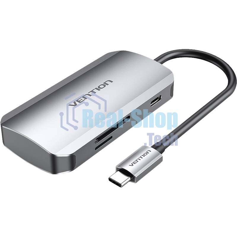 Мультифункциональный хаб Vention USB-C > USB 3.0x3/SD/TF/PD