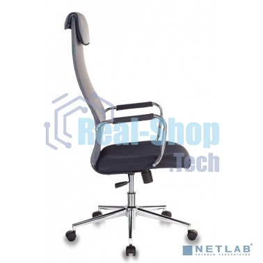 Кресло руководителя Бюрократ KB-9N/DG/TW-12 серый TW-01 TW-11 сетка крестовина хром