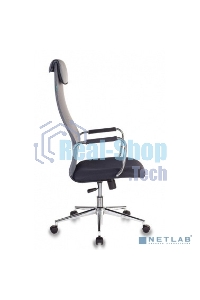 Кресло руководителя Бюрократ KB-9N/DG/TW-12 серый TW-01 TW-11 сетка крестовина хром