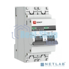 Выключатель автоматический модульный 2п C 6А 4.5кА ВА 47-63 PROxima EKF mcb4763-2-06C-pro