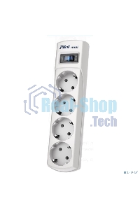 Сетевой фильтр Pilot mini 10 м (4 розетки) белый (коробка)