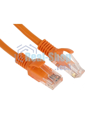 Патч-корд UTP Cablexpert PP12-0.5M/O cat.5e, 0.5м, литой, многожильный, оранжевый
