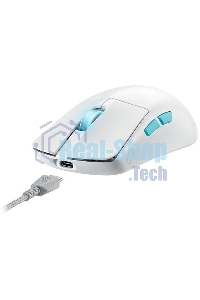 Мышь беспроводная/проводная ASUS ROG Harpe Ace Aim Lab Edition белый, 36000 dpi, радиоканал, Bluetooth, USB, кнопки - 5