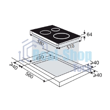 Индукционная варочная панель Brandt, 4 варочных зоны, 14 уровней мощности, индикация остаточного тепла, таймер, Ultraboost, черный