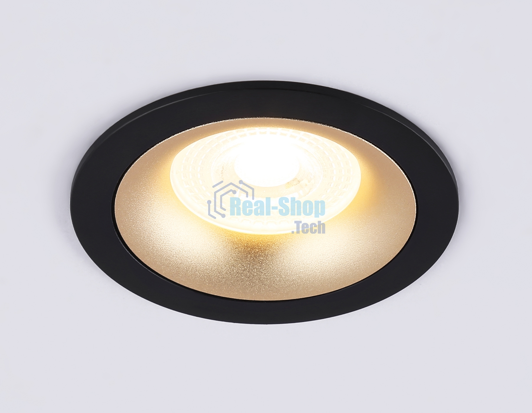 Светильник встраиваемый Ambrella light TN102725 BK/GD черный/золото GU5.3 92*92*23