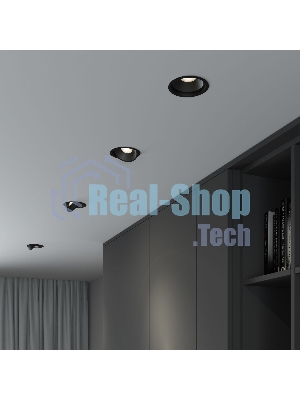 Встраиваемый светодиодный светильник 25083/LED 6W 4200K чёрный