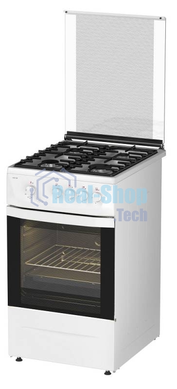 Плита газовая Darina 1D1 GM 241 008 W белый/черный, конфорок 4 шт, духовка 50 л, 50 см x 85 см x 60 см