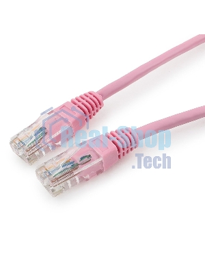 Патч-корд UTP Cablexpert cat.5e, 0.25м, литой, многожильный, розовый