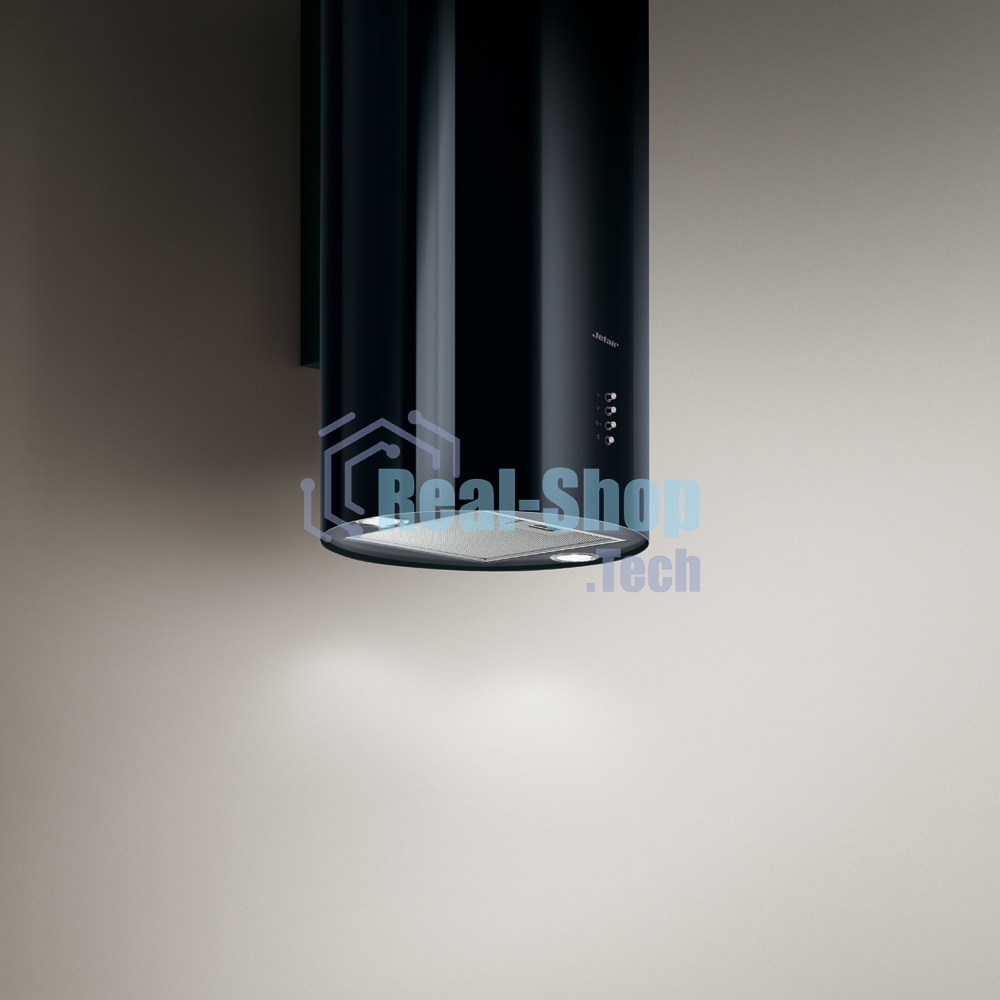 Вытяжка каминная Jet Air PIPE BL/A/43 / 43 см, кнопочное управление, 1200 куб. м., черная