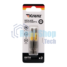 Бита для шуруповерта Kranz Torx T15х50 мм (2 шт./уп.)