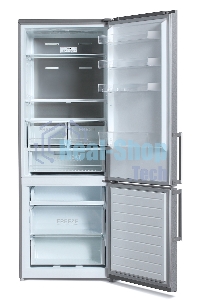 Холодильник Hyundai CC4553F нержавеющая сталь двухкамерный 316/100л морозилка снизу, No Frost