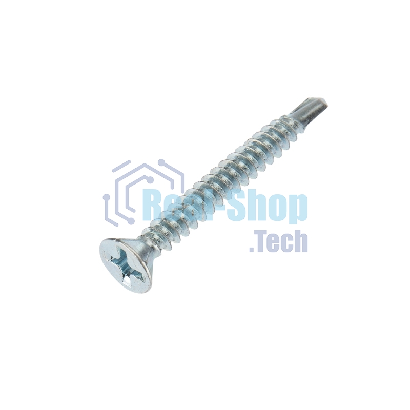 Саморез оконный Kranz сверло, 3.9х32, белый цинк, упаковка поставщика (9 000 шт.)