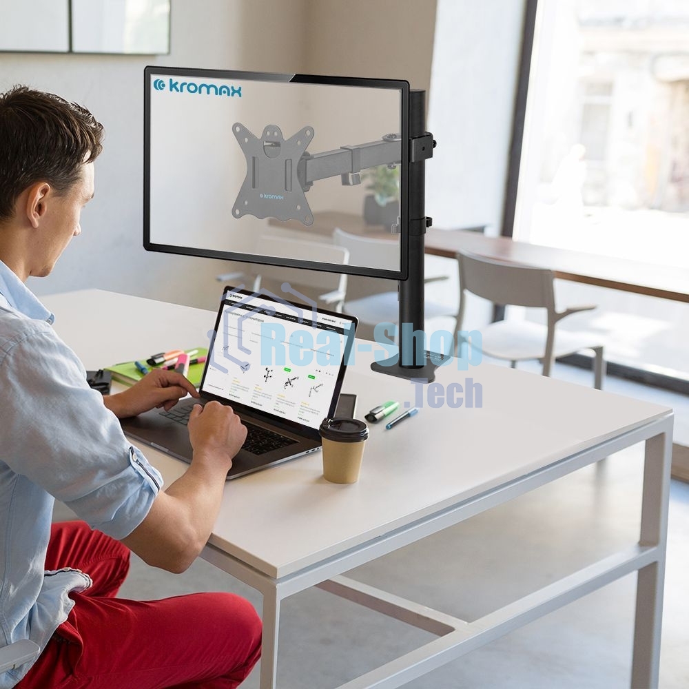 Кронштейн для монитора Kromax CASPER-506 черный 4 шт/уп. 10