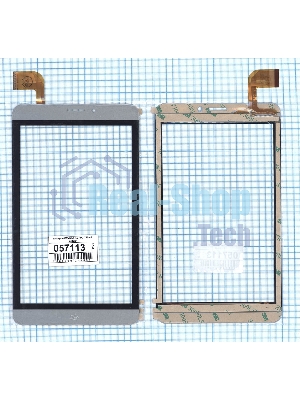 Сенсорное стекло (тачскрин) RP-468A-7.0 FPC-755-A1, серое