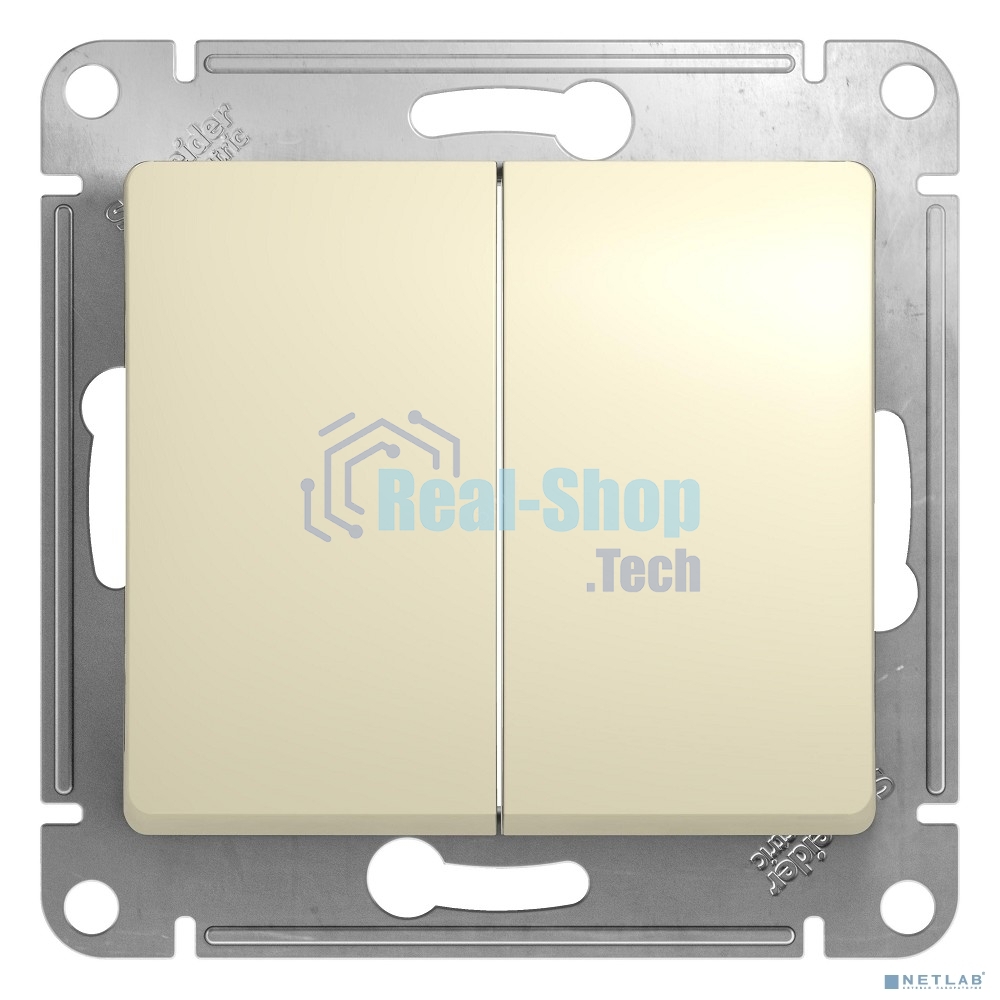 Механизм выключателя 2-кл. СП GLOSSA 10А IP20 10AX беж. SchE GSL000251