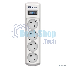 Сетевой фильтр Pilot mini 10 м (4 розетки) белый (коробка)