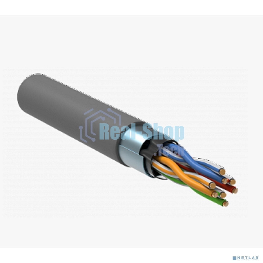 Кабель витая пара Bion BCL-F5480-181 F/UTP, кат.5e, 4x2x0,48 мм AWG 24, медь, одножильный, PVC, для внутренней прокладки, 305м, серый