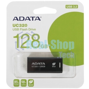 Флешка USB ADATA UC320 (UC320-128G-RBK/BK), 128Gb, USB 3.2, R/W 100/30, черный