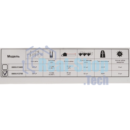 Шина для пил Elitech 0809.012700 серый