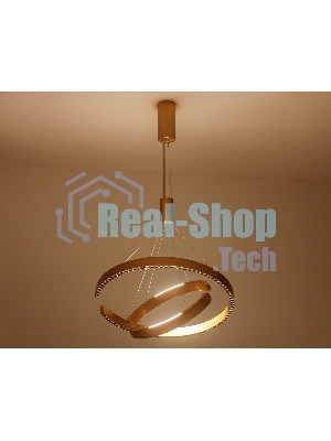 Подвесной светодиодный светильник Ambrella light FL5885/2 GD золото 45W 3000K/4200K/6400K D600/400*1200 (без ПДУ)