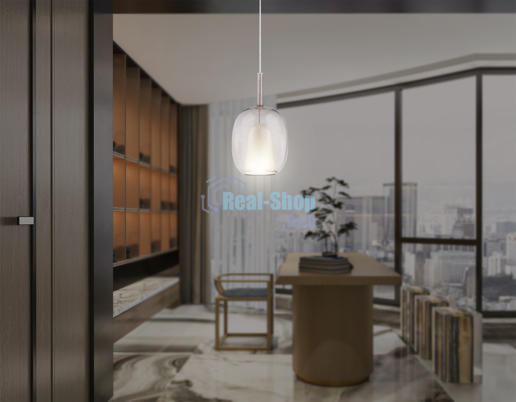 Подвесной светильник Ambrella light LH11125 BK/WH/TI черный/белый/янтарь E27 max 60W D175*310