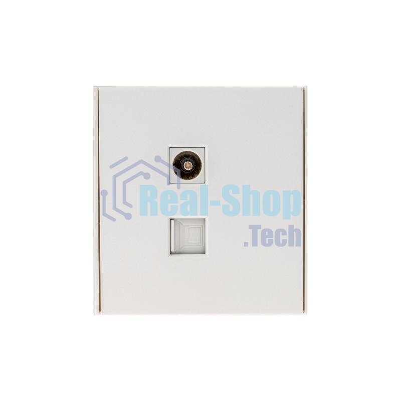 Розетка телевизионная Kranz STRONG компьютерная RJ45 кат6 + TV с/у жемчуг