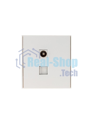 Розетка телевизионная Kranz STRONG компьютерная RJ45 кат6 + TV с/у жемчуг