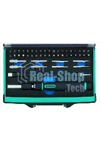 Отвертка Gross 11599 с набором бит и торцевых головок для точных работ гибкий привод. 48 штук crmo