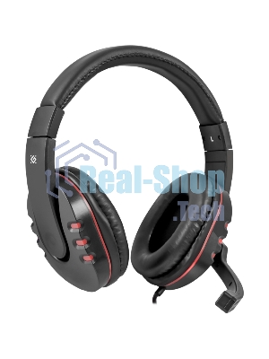 Гарнитура проводная Defender Warhead G-160 черный, кабель 2,5 м