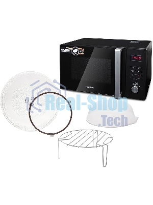 Микроволновая печь Hyundai HYM-M2062 черный, 23 л, 800 Вт, переключатели - кнопки, поворотный механизм