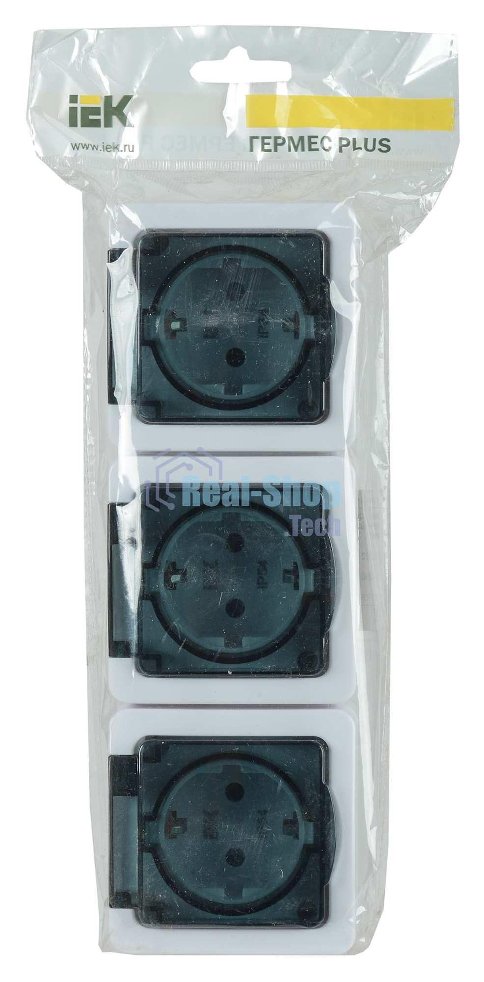 Розетка силовая Iek ERMP32-K03-16-54-EC РСб23-3-ГПБд роз 3м с з/к о/у IP54 (дымчатый) ГЕРМЕС PLUS