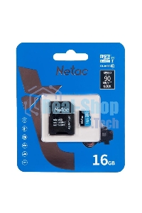 Флеш карта microSDHC 16Gb Netac P500 NT02P500STN-016G-R (с SD адаптером) 80Mb/s