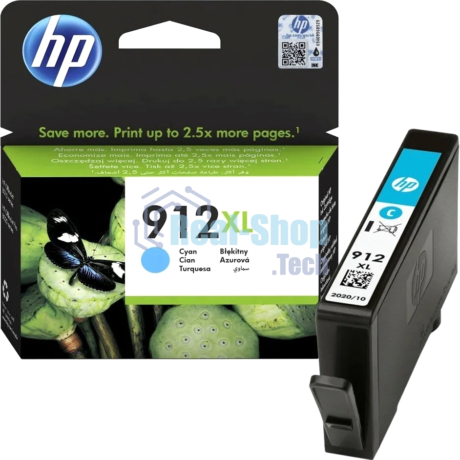 Картридж струйный HP 912 3YL81AE голубой (825стр.) для HP OfficeJet 801x/802x